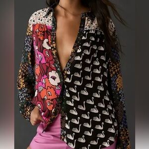 Anthropologie Paz Button Down By Maeve NWT